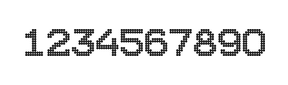 10×12数字点阵字体 ddN1012AA0916