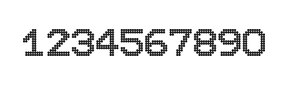 10×12数字点阵字体 ddN1012AA0919