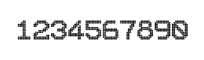 10×12数字点阵字体 ddN1012AA0920