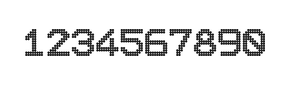 10×12数字点阵字体 ddN1012AA0922