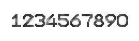 10×12数字点阵字体 ddN1012AA0926