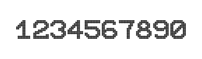 10×12数字点阵字体 ddN1012AA0930