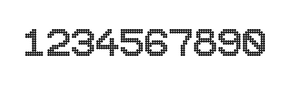 10×12数字点阵字体 ddN1012AA0932