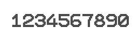 10×12数字点阵字体 ddN1012AA0933