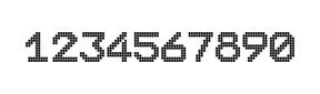 10×12数字点阵字体 ddN1012AA0938