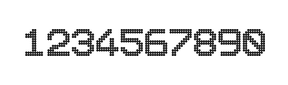 10×12数字点阵字体 ddN1012AA0939