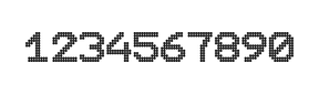 10×12数字点阵字体 ddN1012AA0944