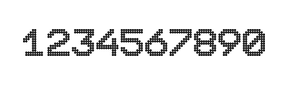 10×12数字点阵字体 ddN1012AA0949