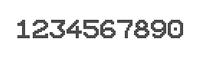 10×12数字点阵字体 ddN1012AA0955