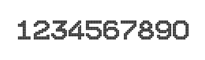 10×12数字点阵字体 ddN1012AA0960
