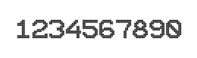 10×12数字点阵字体 ddN1012AA0961