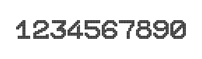 10×12数字点阵字体 ddN1012AA0962