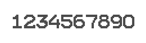 10×12数字点阵字体 ddN1012AA0977