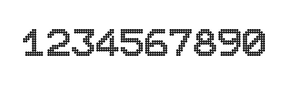 10×12数字点阵字体 ddN1012AA0992