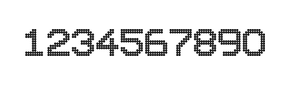 10×12数字点阵字体 ddN1012AA0994