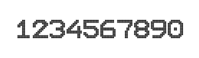 10×12数字点阵字体 ddN1012AA0995