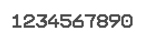 10×12数字点阵字体 ddN1012AA0996