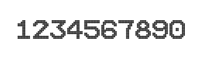10×12数字点阵字体 ddN1012AA1003