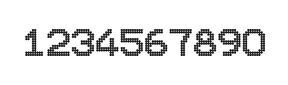 10×12数字点阵字体 ddN1012AA1006