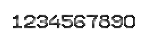 10×12数字点阵字体 ddN1012AA1009