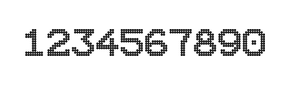 10×12数字点阵字体 ddN1012AA1012