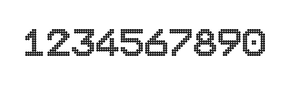 10×12数字点阵字体 ddN1012AA1013