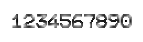 10×12数字点阵字体 ddN1012AA1015