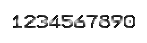 10×12数字点阵字体 ddN1012AA1024