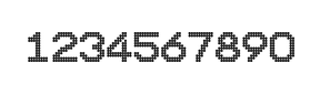 10×12数字点阵字体 ddN1012AA1030
