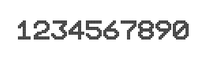 10×12数字点阵字体 ddN1012AA1040