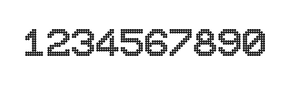10×12数字点阵字体 ddN1012AA1044