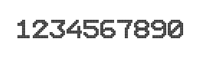 10×12数字点阵字体 ddN1012AA1045