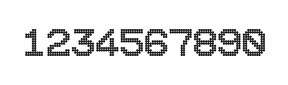 10×12数字点阵字体 ddN1012AA1047