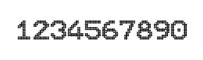 10×12数字点阵字体 ddN1012AA1049