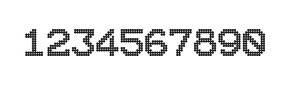 10×12数字点阵字体 ddN1012AA1054