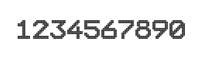 10×12数字点阵字体 ddN1012AA1055
