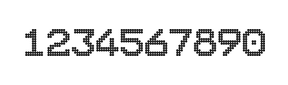 10×12数字点阵字体 ddN1012AA1057