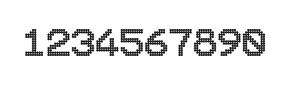 10×12数字点阵字体 ddN1012AA1060
