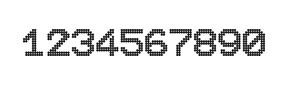 10×12数字点阵字体 ddN1012AA1061