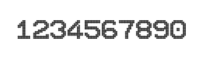 10×12数字点阵字体 ddN1012AA1066