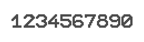 10×12数字点阵字体 ddN1012AA1071
