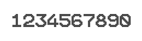 10×12数字点阵字体 ddN1012AA1072