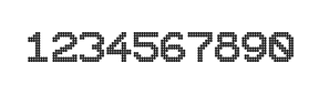 10×12数字点阵字体 ddN1012AA1073