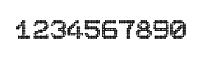 10×12数字点阵字体 ddN1012AA1076