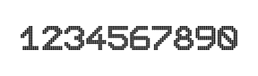 10×12数字点阵字体 ddN1012AA1077