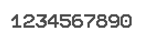 10×12数字点阵字体 ddN1012AA1081