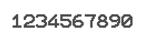 10×12数字点阵字体 ddN1012AA1082