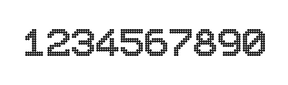 10×12数字点阵字体 ddN1012AA1096