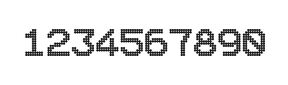 10×12数字点阵字体 ddN1012AA1097
