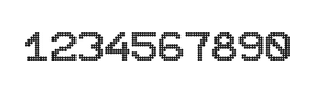 10×12数字点阵字体 ddN1012AA1110